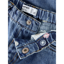 NAME IT Barrel Jeans Bella Medium Blue Denim Emb
